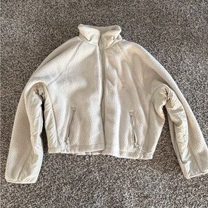 Vuori Off-White Sherpa Zip Jacket